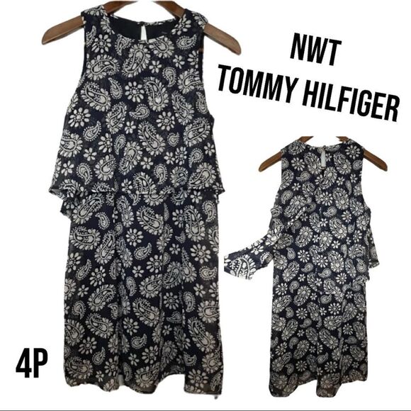 Tommy Hilfiger NWTs Floral Print Whispy Top Sleeveless Dress - Picture 1 of 15